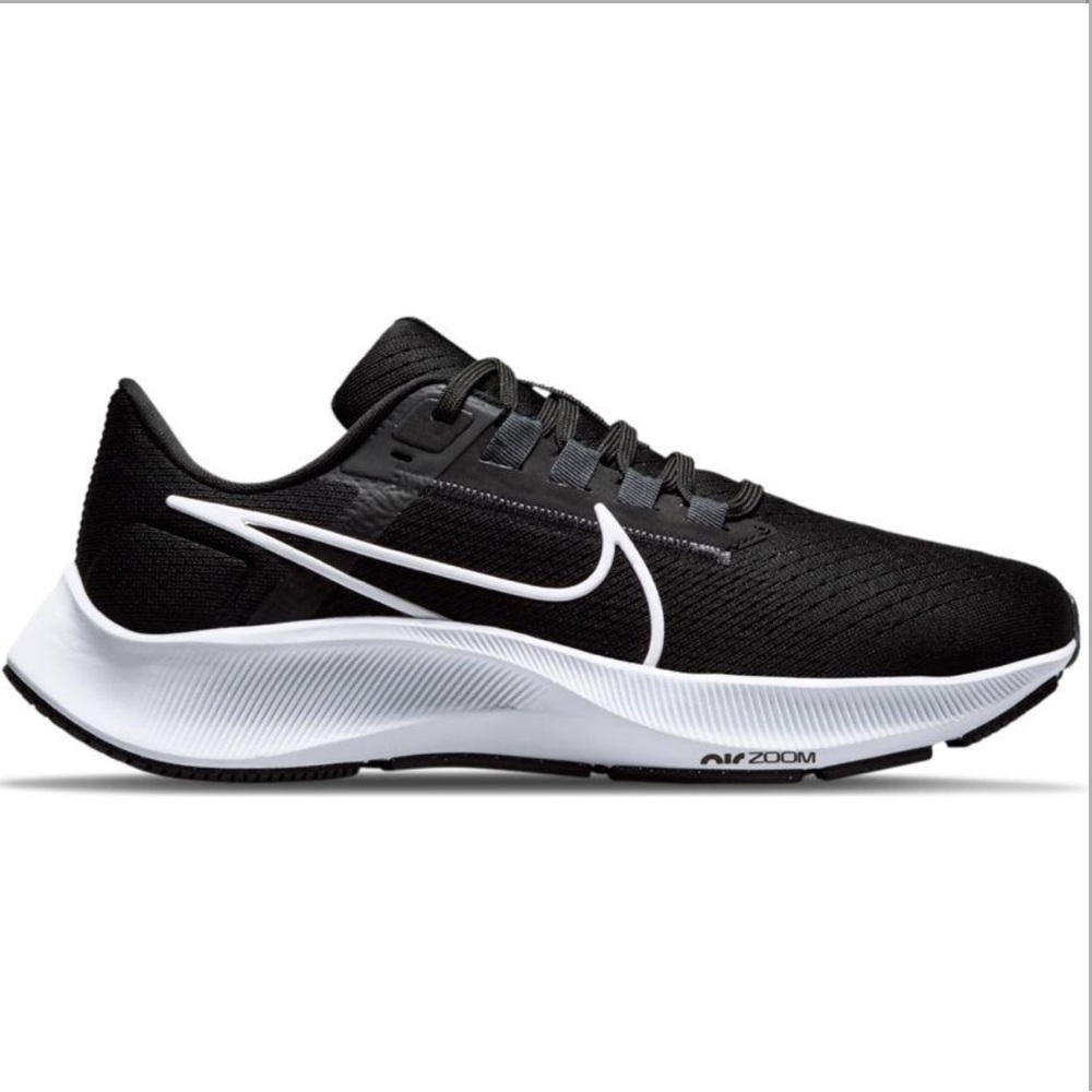 New Nike Size 10 Men’s Air Zoom Pegasus 38 Black White Running Shoes
